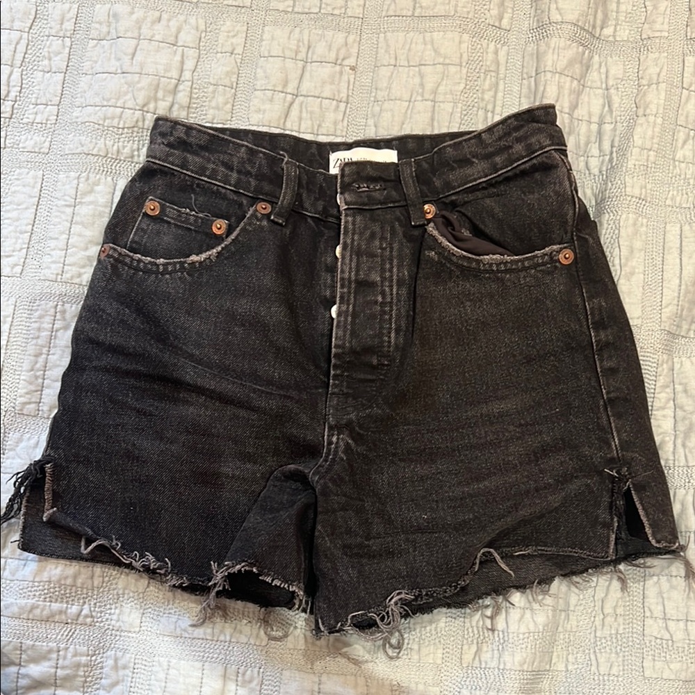 Black Denim Women's Shorts